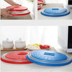 Collapsible Microwave Splatter Cover, 10.5 Inch, Microwave Plate Cover With Steam Vent (Light grey)
