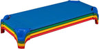 Sprogs Heavy-Duty Stackable Standard Size 52"L Daycare Cots for Kids and Toddlers, Stacking Preschool Classroom Kids Cots for Sleeping, Resting, Naptime, Pack of 4, Assorted Color