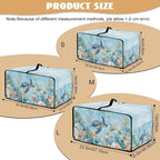 Air Fryer Toaster Oven Cover with Pockets, Dustproof Electrical Appliance Cover for Kitchen Countertop, S, 14.5 x 18.5 x 9 Inches, Sea Turtle Seashell Coral Reef Blue