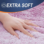 OLANLY Bathroom Runner Rugs 44x24, Extra Soft Absorbent Microfiber Bath Rugs, Rubber Backing, Quick Dry, Washable Bath Mats for Bathroom Floor, Tub and Shower, Home Decor Accessories, Pinkish-Purple