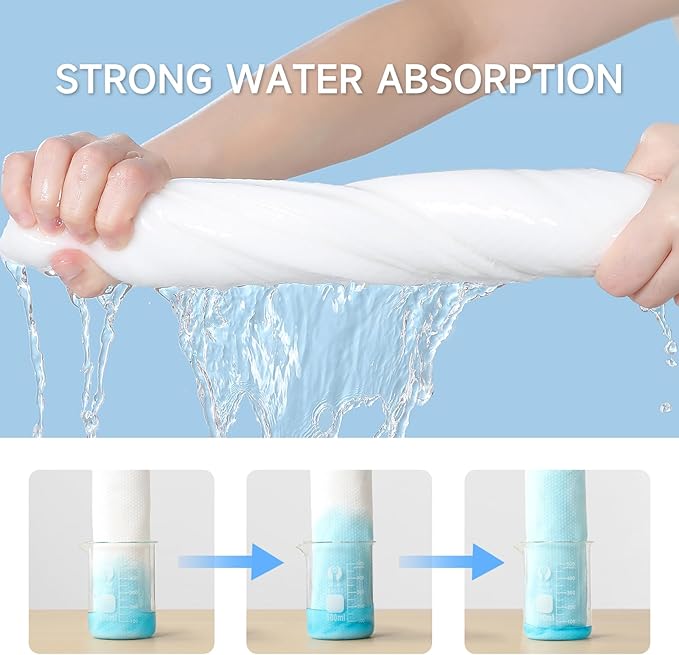 10 PCS Disposable Bath Towels, Large Disposable Towel Tablets Disposable Towels Portable Thick Paper Towel Reusable Suitable for Hiking Camping Sports Swimming and Traveling, 55.1 x 27.5 Inches
