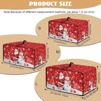 Christmas Toaster Oven Dust Cover Dustproof Smart Oven Air Fryer Microwave Cover with Side Pockets, Electric Appliance Protector for Kitchen, L, Santa Claus Snowman Candy Cane Red