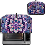 Countertop Convection Oven Cover Dust Protection Air Fryer Toaster Oven Covers with Side Pockets, for Home Kitchen Decor, M, 16.5 x 20.5 x 10 Inches, Violet Boho Floral