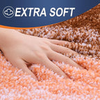 OLANLY Bathroom Rugs Mat 36x24, Extra Soft Absorbent Microfiber Bath Rugs, Rubber Backing, Quick Dry, Machine Washable Bath Mats for Bathroom Floor, Tub and Shower, Home Decor Accessories, Orange