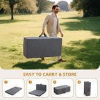 Foldable Memory Foam Mattress - 3 Inch Twin Waterproof Collapsible Mattress with Washable Cover, Portable Guest Bed Pad, Sleeping Mat for Travel RV Camping Yoga, Non-Slip Bottom,75"x38"x3"