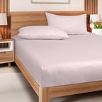 ROYALE LINENS 300 Thread Count 100% Long Staple Combed Cotton Fitted Sheet King - Super Soft Deep Pocket Bottom Sheet - Fitted Sheets Only - Elastic Sheets (King, Lavender)