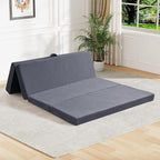 Foldable Memory Foam Mattress - 3 Inch Full Waterproof Collapsible Mattress with Washable Cover, Portable Guest Bed Pad, Sleeping Mat for Travel RV Camping Yoga, Non-Slip Bottom,75"x54"x3"