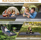 Foldable Memory Foam Mattress - 3 Inch Full Waterproof Collapsible Mattress with Washable Cover, Portable Guest Bed Pad, Sleeping Mat for Travel RV Camping Yoga, Non-Slip Bottom,75"x54"x3"