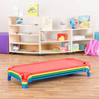 Sprogs Deluxe Heavy-Duty Childrens Standard 52"L Stackable Daycare Cot with Easy Lift Corners Cots for Preschool Kids Sleeping, Resting, and Naptime