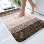 OLANLY Bathroom Rugs Mat 24x16, Extra Soft Absorbent Microfiber Bath Rugs, Rubber Backing, Quick Dry, Machine Washable Bath Mats for Bathroom Floor, Tub and Shower, Home Decor Accessories, Light Brown