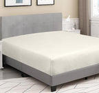 ROYALE LINENS 300 Thread Count 100% Long Staple Combed Cotton Fitted Sheet California King - Super Soft Deep Pocket Bottom Sheet - Fitted Sheets Only - Elastic Sheets (Cal King, Cream)