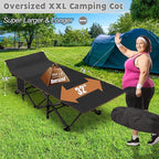 ABORON 2PK XXL Camping Cot for Adults 900LBS - 78"×32" Oversized Folding Bed with Mattress Pad, Heavy Duty 1200D Oxford Outdoor Cot with Carry Bag